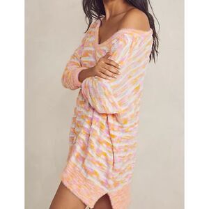 FREE PEOPLE Intimately Free Sorbet Striped "It's Unreal" Pullover XS